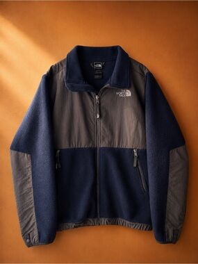 The North Face Navy and Gray Kids's Fleece Jacket Size 14/16